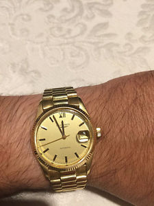 Longines automatico oro 24Kt massicio bracciale president oro originale Longines