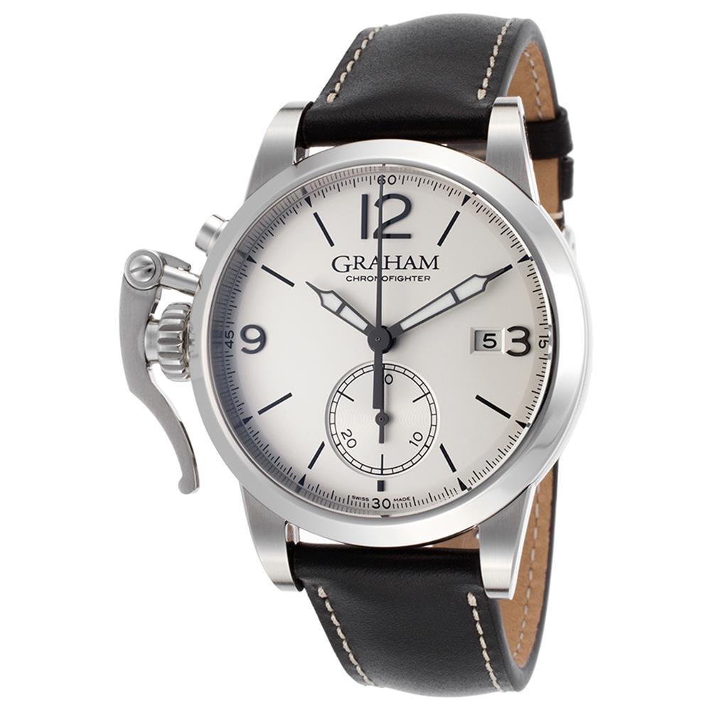 Graham Chronofighter 1695 Herren-Armbanduhr 42mm Armband Leder 2CXAS-S02A-L17S