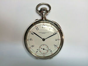 Patek Philippe bolsillo pocket watch PLATA  silver argent, RARE.
