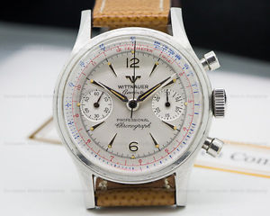 Wittnauer Vintage 3256 Manual Wind Chronograph SS Venus 188