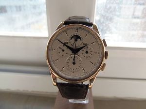 UNIVERSAL GENEVE TRI COMPAX 1940’S PINK SOLID GOLD ,JUMBO – VINTAGE