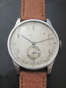 Vintage 1940's Movado Calatrava Style  Case SS calibre 75