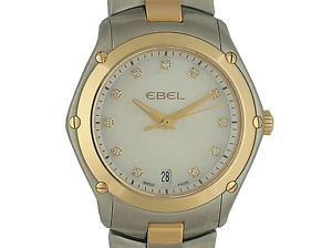 Ebel Classic Sport Lady Stahl/Gelbgold Diamond Perlmutt 27 mm Ungetragen