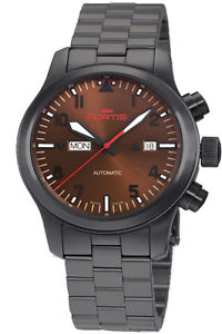 Fortis Men's 656.18.98 M Aeromaster Dusk Chrono Automtic Black IP Steel Watch