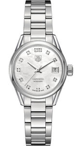 Watch NEW Tag-Heuer Carrera Q.te Madreperla Diamanti WAR2414BA0770
