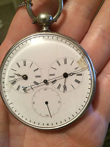 Double  Time Keeper - M. J. Tobais- Pocket Watch