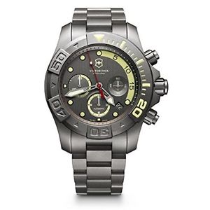 Victorinox 241660 Mens Grey Dial Analog Mechanical Watch with Titanium Strap
