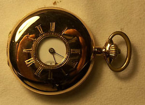 RARO OROLOGIO DA TASCA OCCHIO DI BUE ORO 18k 32g NETTI SVEGLIARINO  FUNZIONANTE