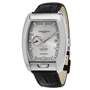 Charriol Men's C25SS791006 'MD52' Silver Dial Black Strap Automatic Watch