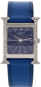 Hermes "H" Hour Stainless Steel and Diamond Watch HH1.510