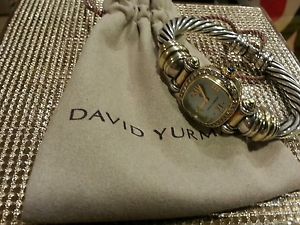 David Yurman Watch 18k Gold,Silver,Diamond Bracelet mother of pearl