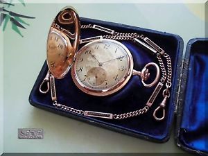 Taschenuhr 14K 585er Gold SAVONETTE  German Pocket-Watch Fritz Nöbel München *