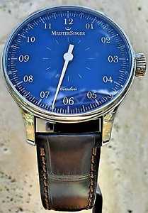 MeisterSinger Circularis Sunburst Sapphire Blue Men's Watch