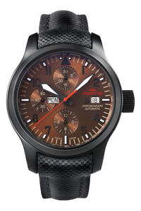 Fortis Men's 656.18.98 LP Aeromaster Dusk Chronograph Automatic Leather Watch