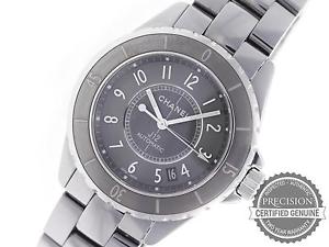 CHANEL J12 CHRONOMATIC 38MM LADIES' AUTOMATIC GREY TITANIUM CERAMIC H2979