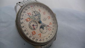 #0125  Zeno Watch Day-Date-Month Chronograph-Mondph-Autom-GMT Flieger-Uhr 47mm