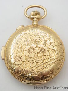 Massive 18k Gold Le Phare Chronograph Minute Repeater Mens Antique Pocket Watch