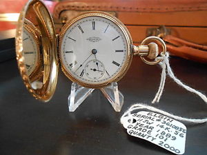 Elgin Pocket Watch Serial 3610856 11J 14k 6s 1889 G101 Roman-Dial Sub-Dial 54.7g