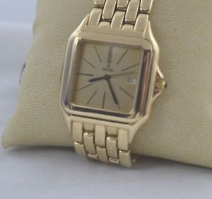 w348     14K GOLD   MENS "CONCORD" QUARTZ,  VINTAGE  WRISTWATCH WITH DATE