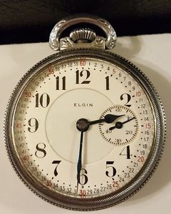 Elgin 21 Jewel 18s Veritas Grade 274 Rare 3 O'Clock seconds Montgomery Dial!