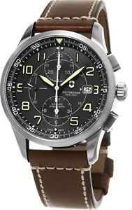 Victorinox Swiss Army AirBoss 42mm Steel/Leather Men's Watch 241597
