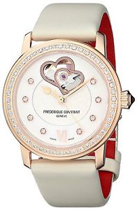 Frederique Constant Women's FC310WHF2PD4 Double Heart Analog Display Swiss Au...