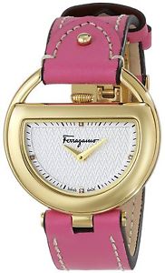 Salvatore Ferragamo Women's FG5050014 BUCKLE Diamond-Accented Stainless Steel...