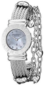 Charriol Women's 'St Tropez' Mother of Pearl Dial Heart Bracelet Watch 028CC....