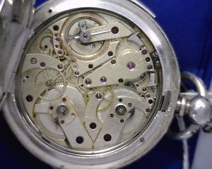 Moser Quarter Repeating Independent Seconds Two Train 1850's Silver Key Wind