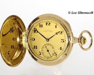 WERTVOLLE A. LANGE & SÖHNE, GLASHÜTTE I/SA 14Kt GOLD HERRENSAVONNETTE KALIBER 41
