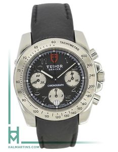 Tudor Men's Stainless Steel Automatic Chronograph Black Dial 20300