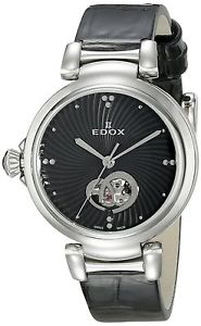 Edox Women's 85025 3C NIN LaPassion Analog Display Swiss Automatic Black Watch