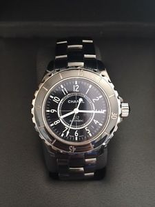 Chanel J12 Black Ceramic 38mm Watch - Quartz Movement - Authentic w/ papers, box