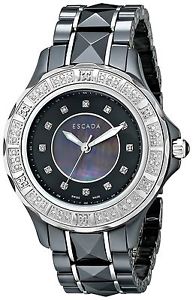 Escada Women's IWW-E4165051 Adriana Analog Display Swiss Quartz Black Watch