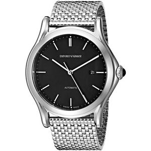 Emporio Armani Swiss Made Men's ARS3005 Analog Display Swiss Quartz Silver Watch