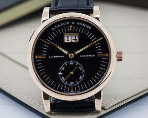 A Lange & Sohne Langematik Big Date 18K Rose Gold / Black Dial 309.031 B&P!