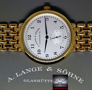A. Lange & Sohne 1815 18k Yellow Gold Mens Bracelet Watch