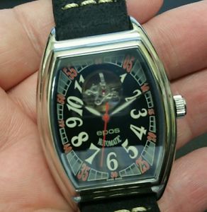 Epos Swiss Made Tonneau Automatic Sapphire Crystal