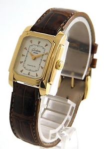 GLASHÜTTE ORIGINAL LADY KARREE DAMEN-UHR 750 / 18K GOLD HANDAUFZUG