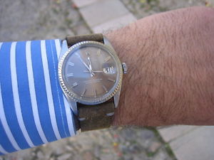 Vintage Rolex datejust 1601 wide boy sigma dial brown chocolate rare