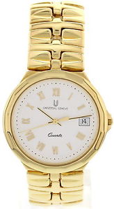 Unisexe Universal Geneve Quartz 18K Or Jaune Montre