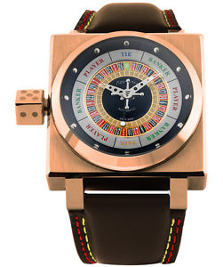 AZIMUTH King Casino Gold Finger Swiss Watch 3D Roulette/Baccarat Game Gold case