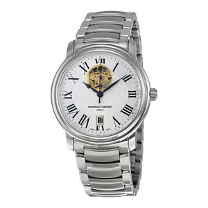 Frederique Constant Heart Beat Silver Guilloche Mens Watch FC-315M4P6B3