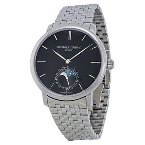 Frederique Constant Slimline Moonphase  Steel Mens Watch FC-705N4S6B