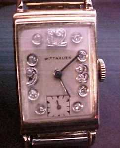 WITTNAUER 14K CASE & MESH BAND-DIAMOND DIAL WRIST WATCH