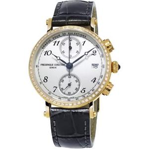 FREDERIQUE CONSTANT CLASSICS DAMEN 34MM CHRONOGRAPH SAPHIRGLAS UHR FC-291A2RD5