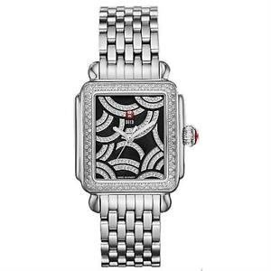 MICHELE DECO DAMEN DIAMANTEN SILBER ËDELSTAHL ARMBAND & GEHÄUSE UHR MWW06T000115