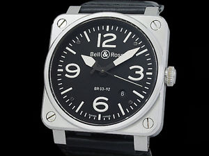 Auth Bell & Ross BR03-92 Aviation SS Auto Men's Watch(S A47562)