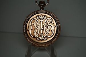 ANTIQUE  RARE  SOLID 14K GOLD  ELGIN FULL HUNTER  CASE POCKET WATCH