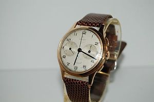VINTAGE SOLID 14K GOLD GALLET   EXCELSIOR  PARK  CHRONOGRAPH  MANUAL WINED